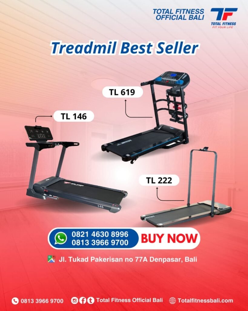 total fitness official bali - promo treadmill terbaik dan berkualitas di indonesia - pusat di kota denpasar - 1